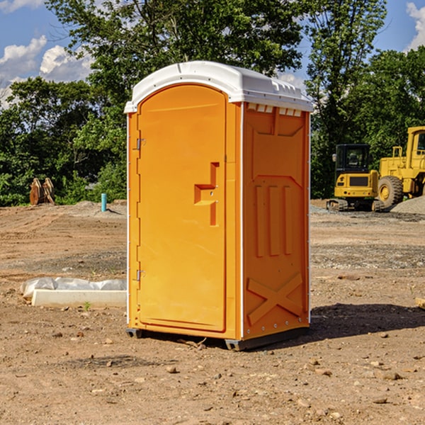 how often are the portable toilets cleaned and serviced during a rental period in Rattan